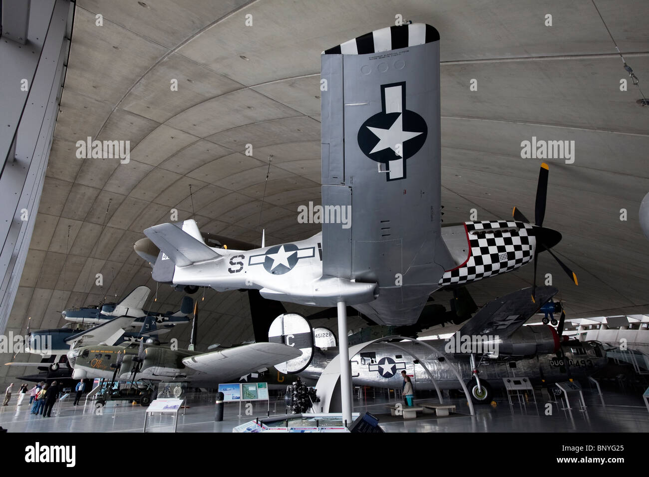 P-51D Mustang à Duxford Imperial War Museum, Cambridgeshire. Banque D'Images