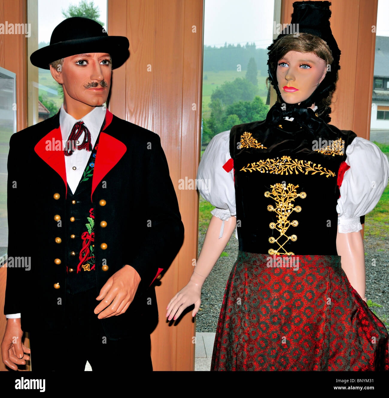 Allemagne, Forêt-Noire : tenue typique de Bernau en Forêt-Noire du Sud Banque D'Images
