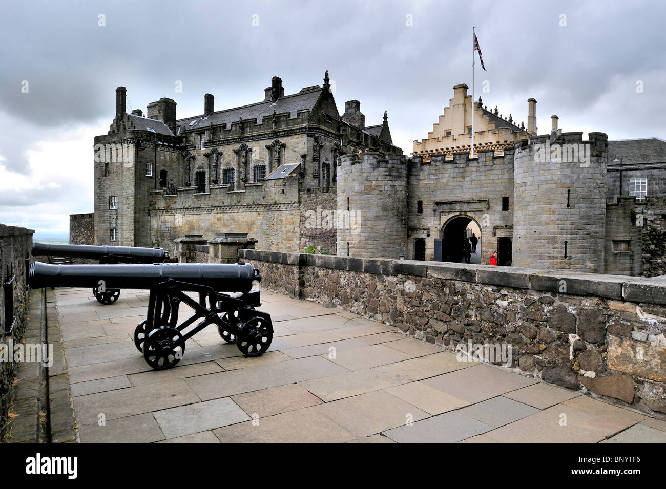 Canons à Château de Stirling, Scotland, UK Banque D'Images
