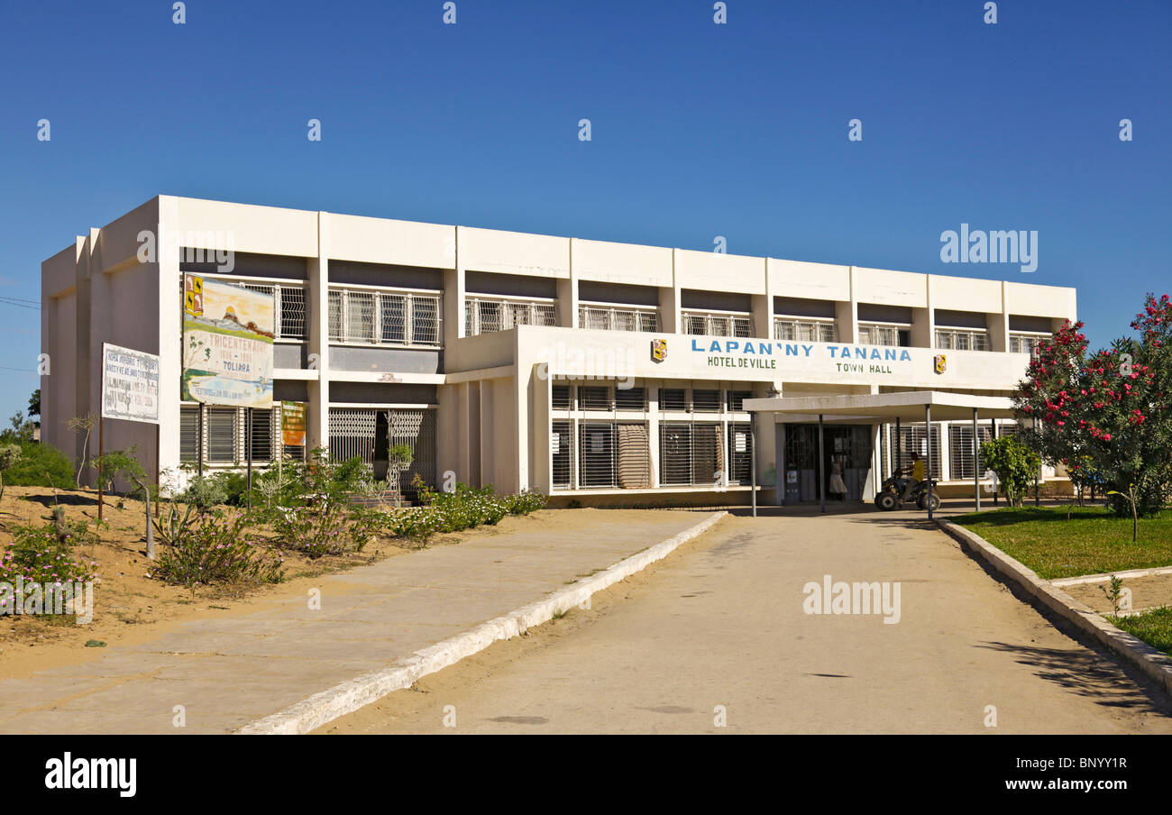 L'Hôtel de ville ou de ville, à Toliara Tuléar fka Toliary aka, Atsimo Andrefana, au sud-ouest de Madagascar Banque D'Images