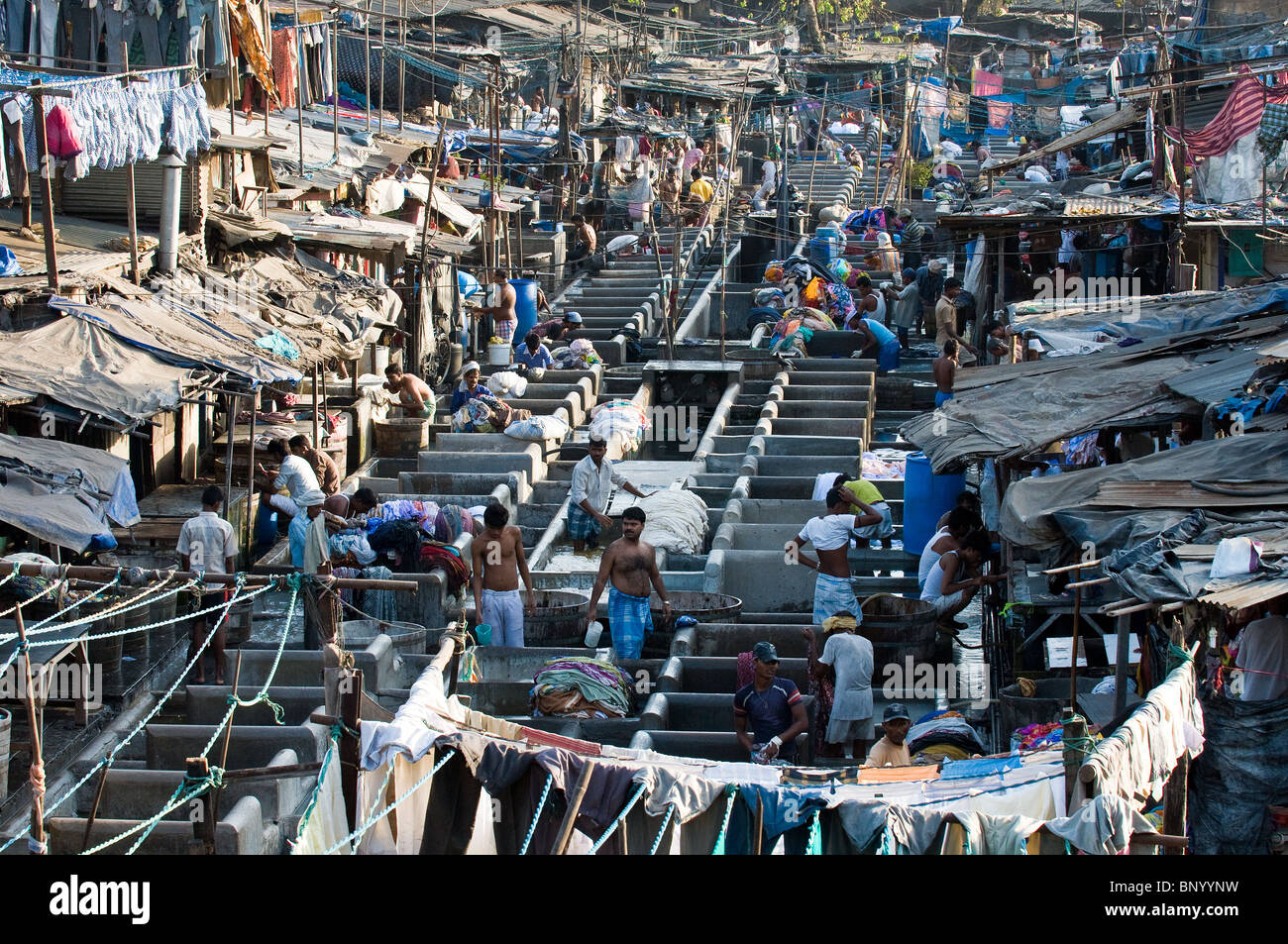 Dhobi ghats à Bombay/Mumbai Banque D'Images