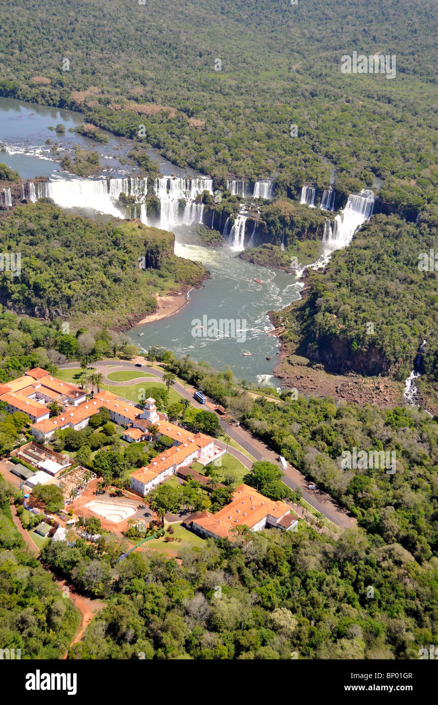 D'Iguazu, frontière entre le Brésil et l'Argentine, l'Amérique du Sud Banque D'Images