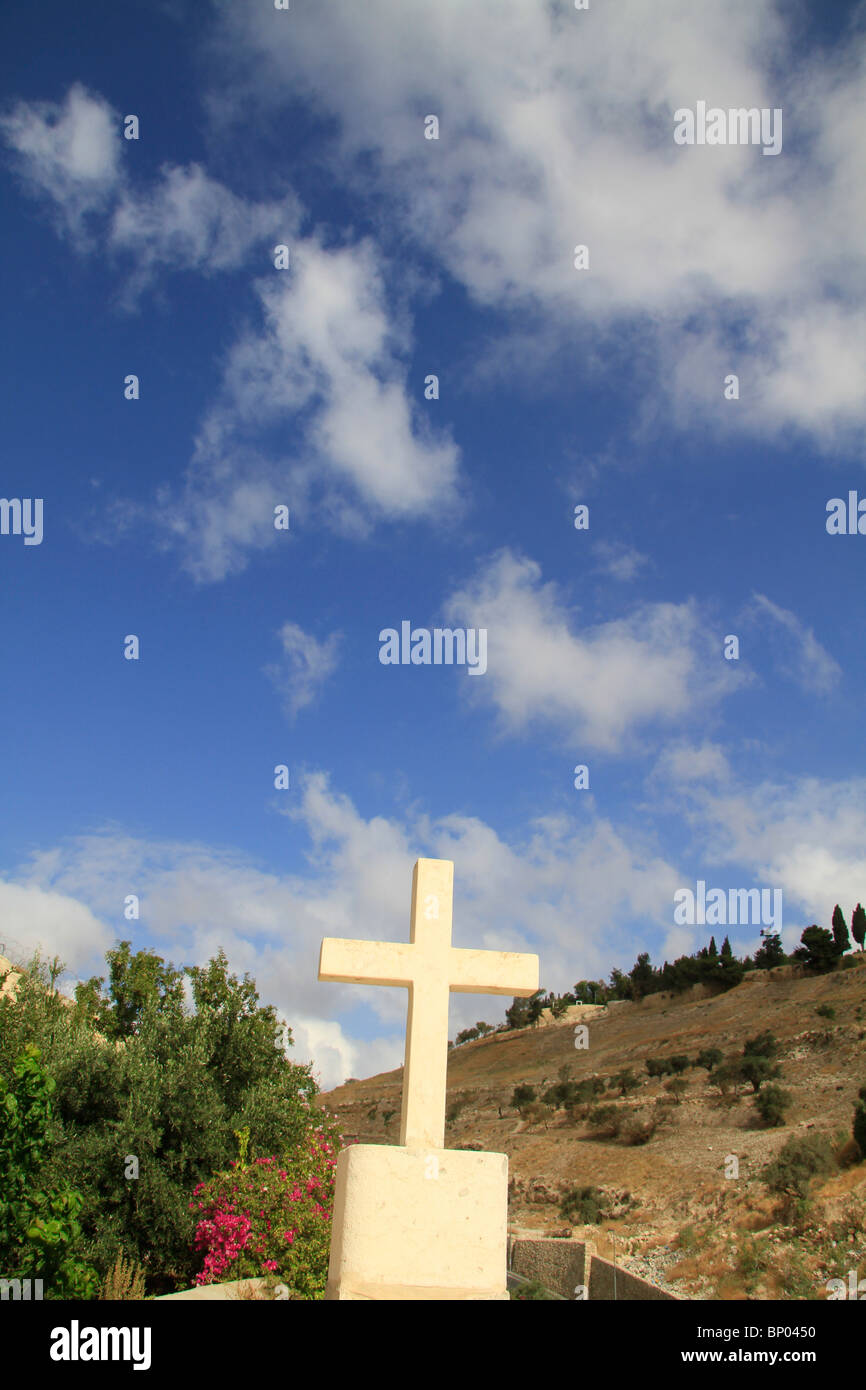 Israël, Jérusalem, l'Église orthodoxe grecque St. Onuphrius monastère dans la vallée de Hinnom Banque D'Images