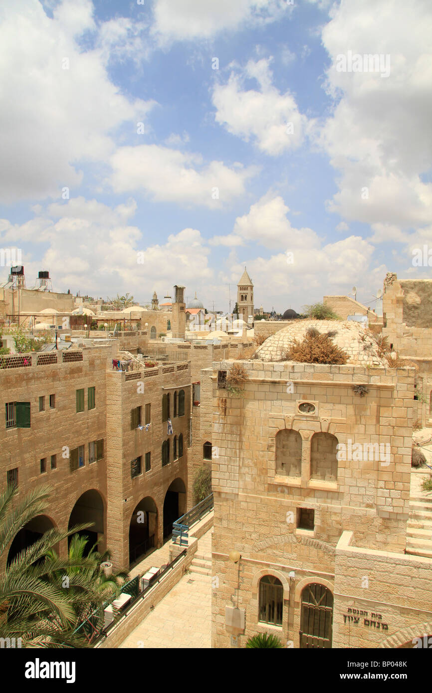Israël, Jérusalem Vieille Ville, une vue sur le quartier juif de la synagogue Hurva Banque D'Images