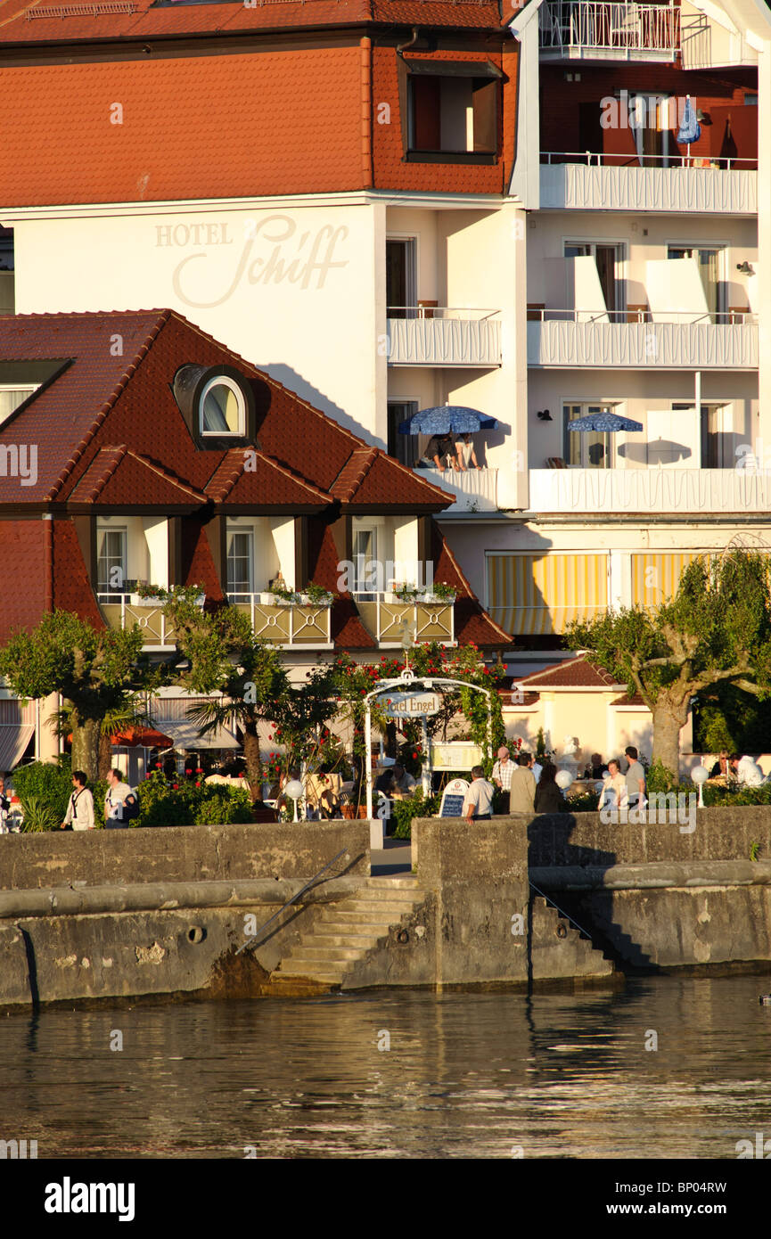 Hôtel Schiff dans la baie de Langenargen, Lac de Constance Allemagne Bade-Wurtemberg Banque D'Images