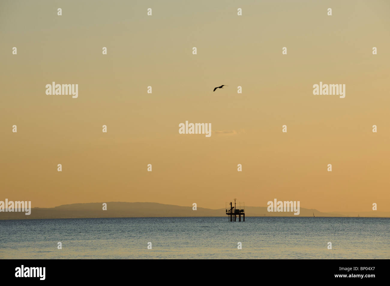 Station météorologique sur le lac, le lac de Constance Langenargen Allemagne Bade-Wurtemberg Banque D'Images