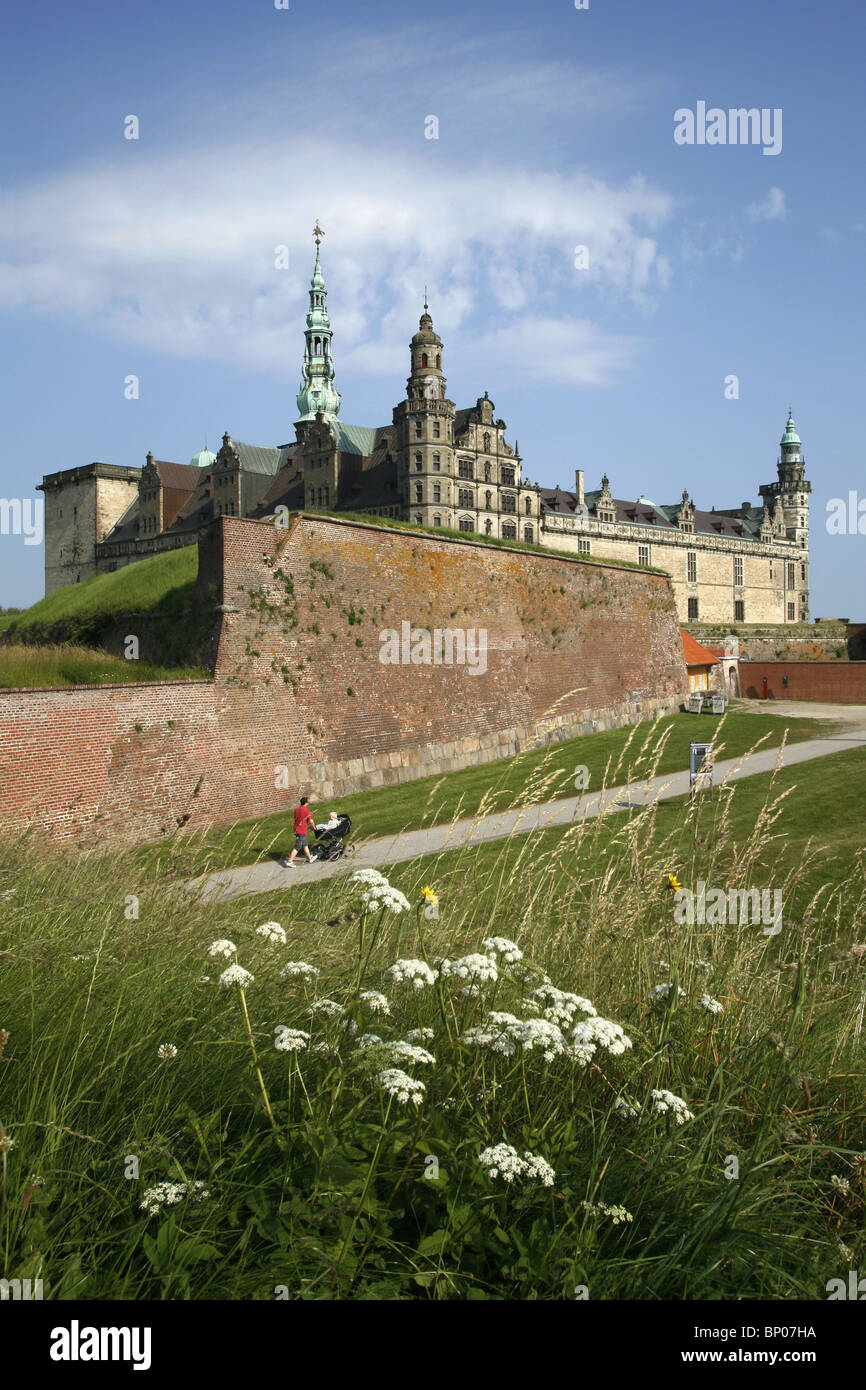 Le Château de Kronborg, Helsingør, la Nouvelle-Zélande, le Danemark Banque D'Images