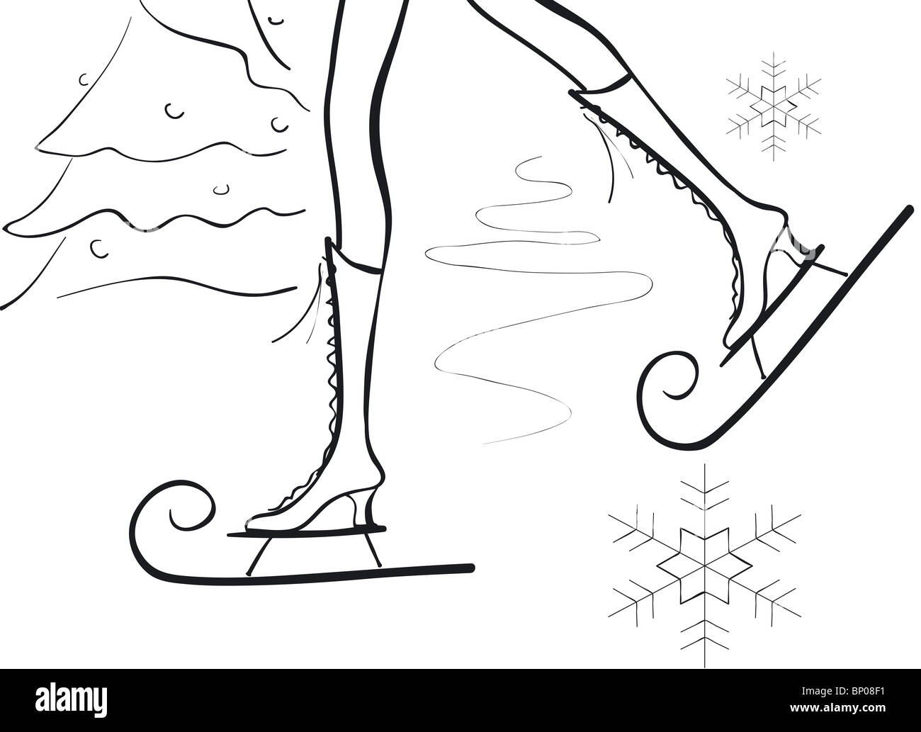 Femme patin à glace Banque D'Images