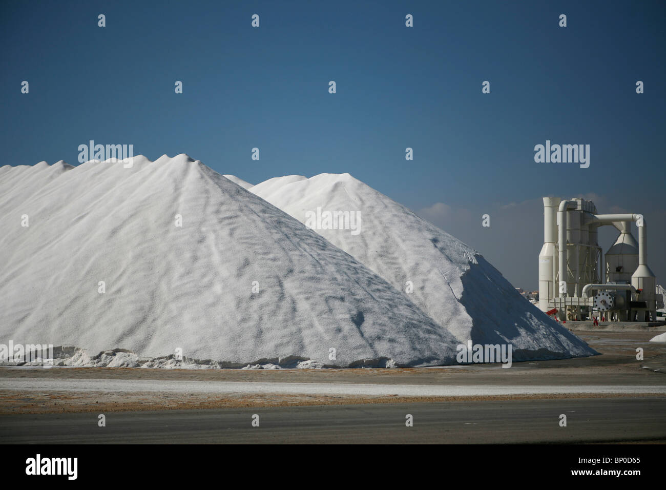 Dunes de sel, Salinas de San Pedro del Pinatar, Espagne. Banque D'Images