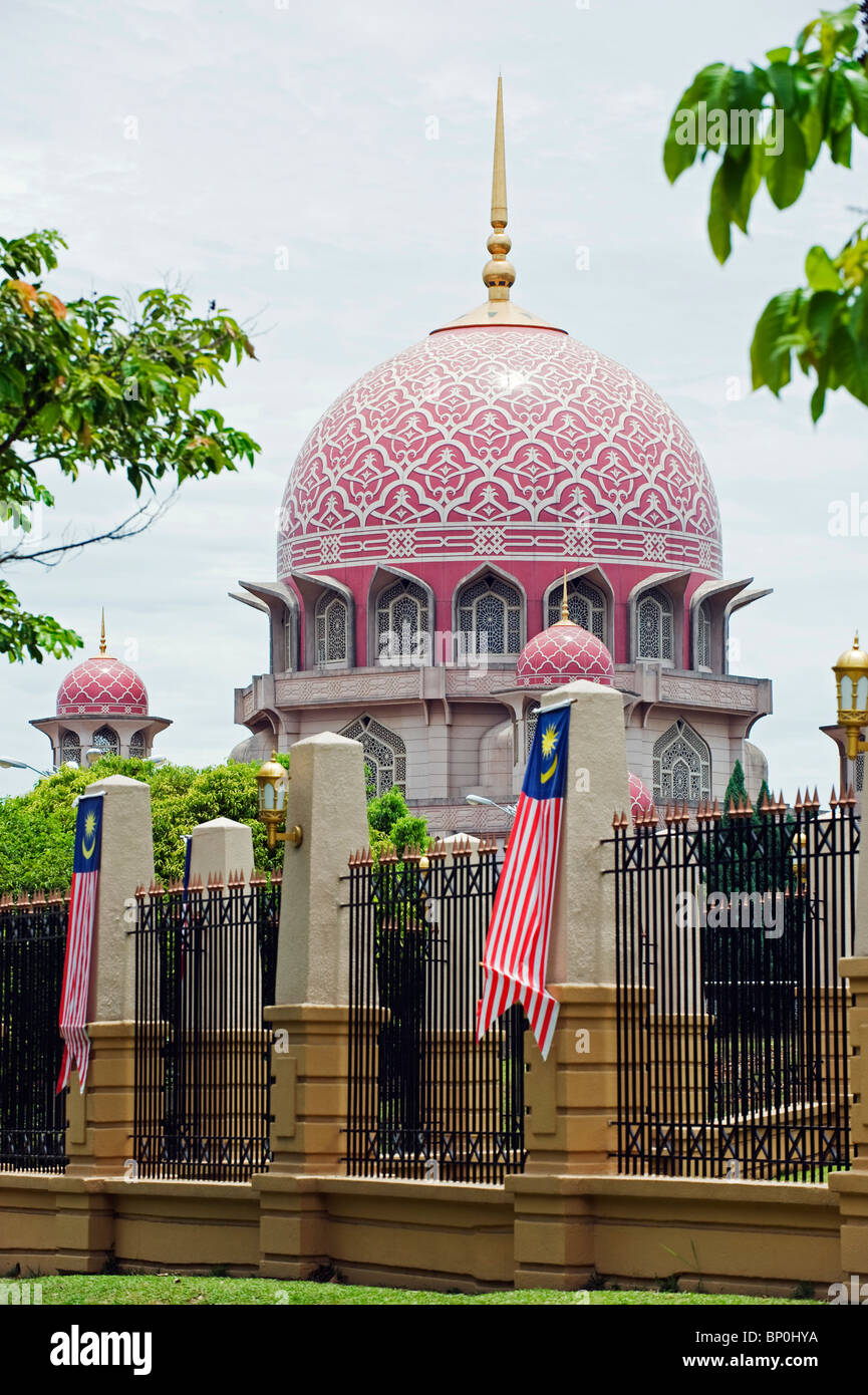 L'Asie du Sud, la Malaisie, Putrajaya, mosquée Putra Banque D'Images