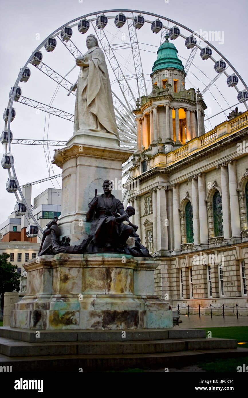 Belfast City Hall, l'un des plus beaux bâtiments Renaissance classique. Belfast, Irlande du Nord, Royaume-Uni. Banque D'Images