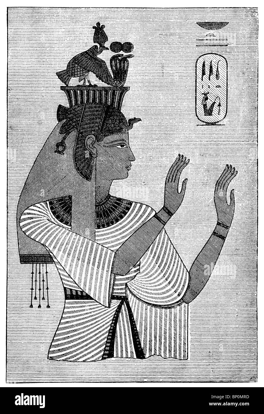 Tiye (ch. 1398 BC - 1338 BC), grande épouse royale du pharaon égyptien Amenhotep III et matriarche de la famille Amarnienne Banque D'Images