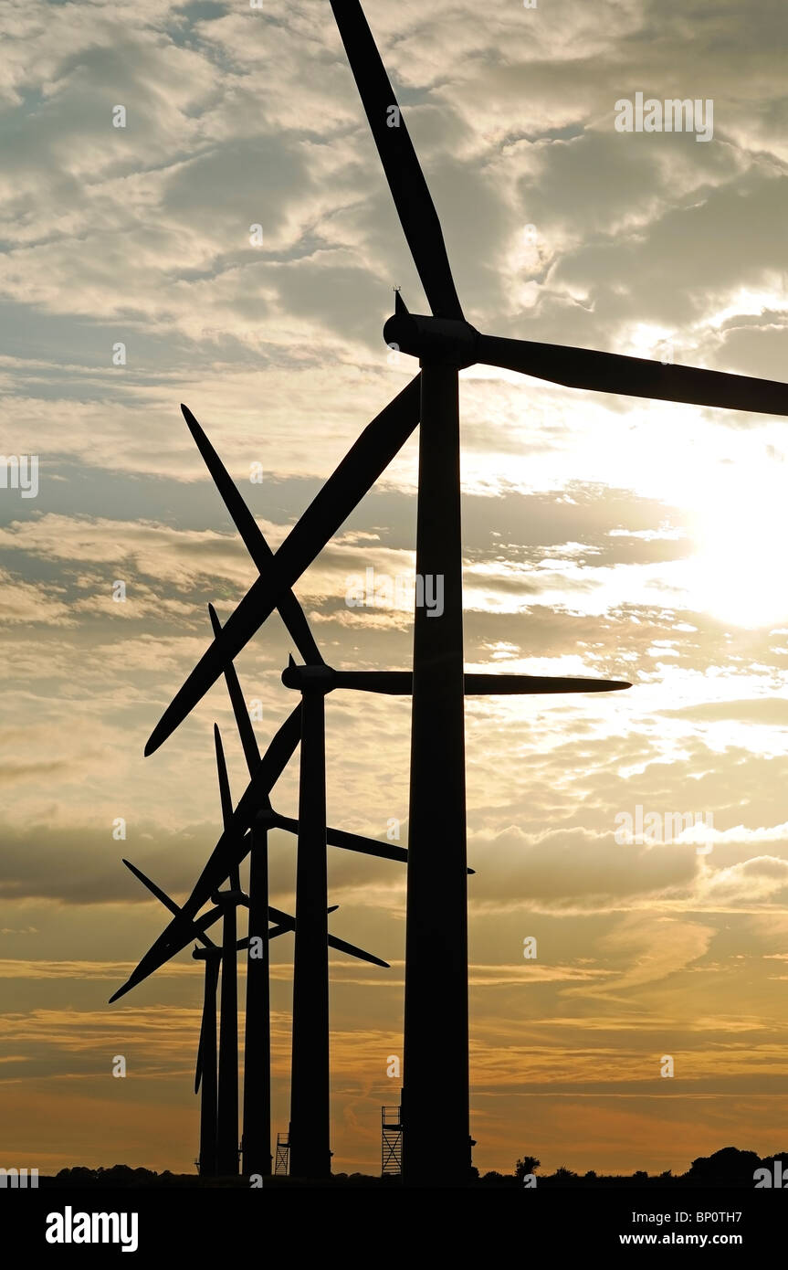 Wind Farm, Watchfield, Royaume-Uni. Banque D'Images