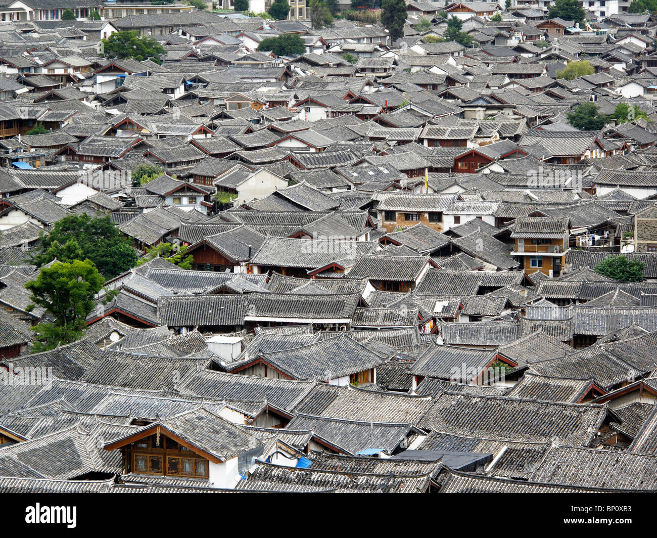 Chine, province du Yunnan, Lijiang, vue générale Banque D'Images