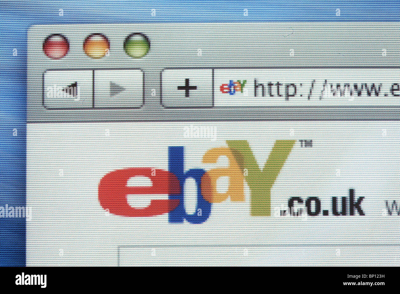 Ebay.co.uk site web, vu sur l'écran de l'ordinateur Banque D'Images