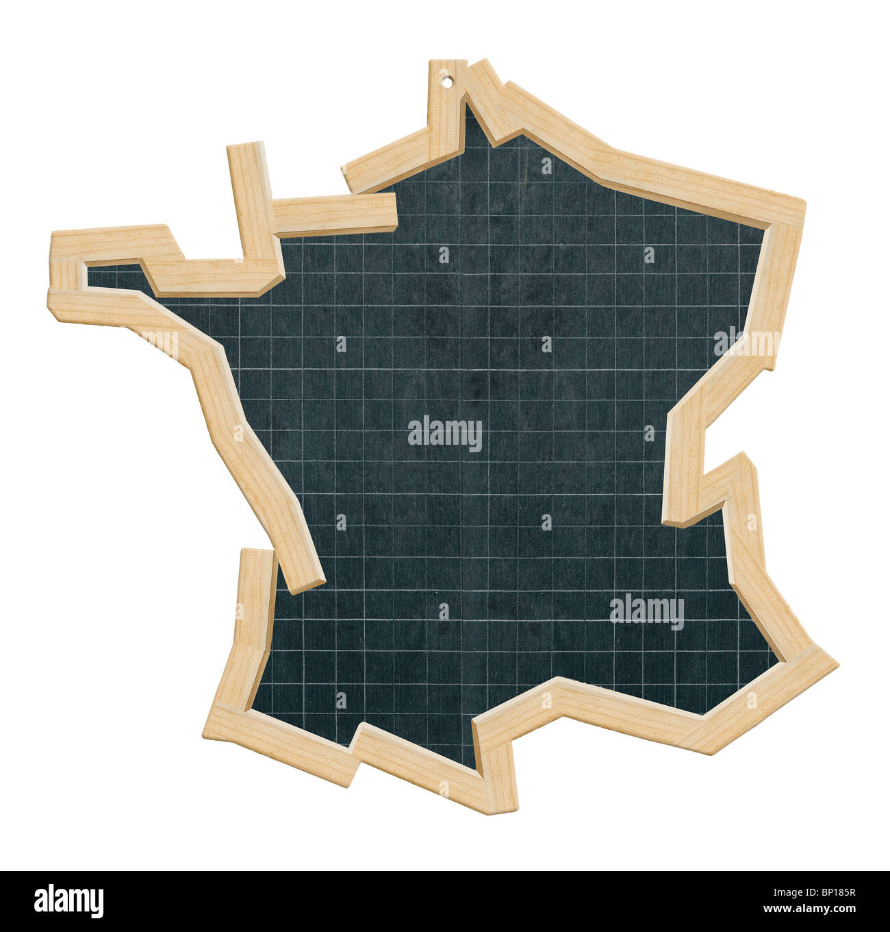 L'ardoise de l'école en forme de carte de France Photo Stock Alamy