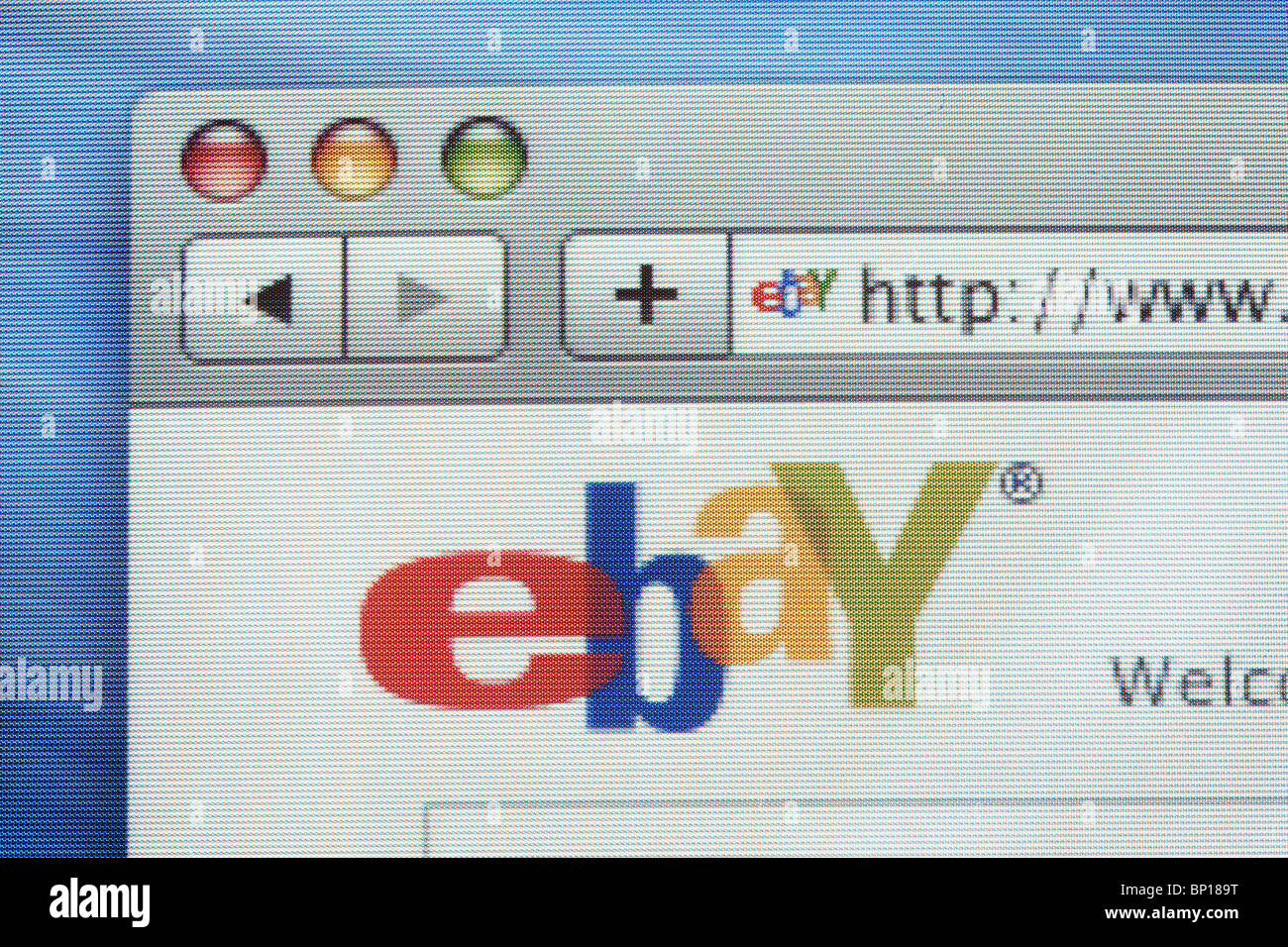 Site ebay.com, vu sur l'écran de l'ordinateur Banque D'Images