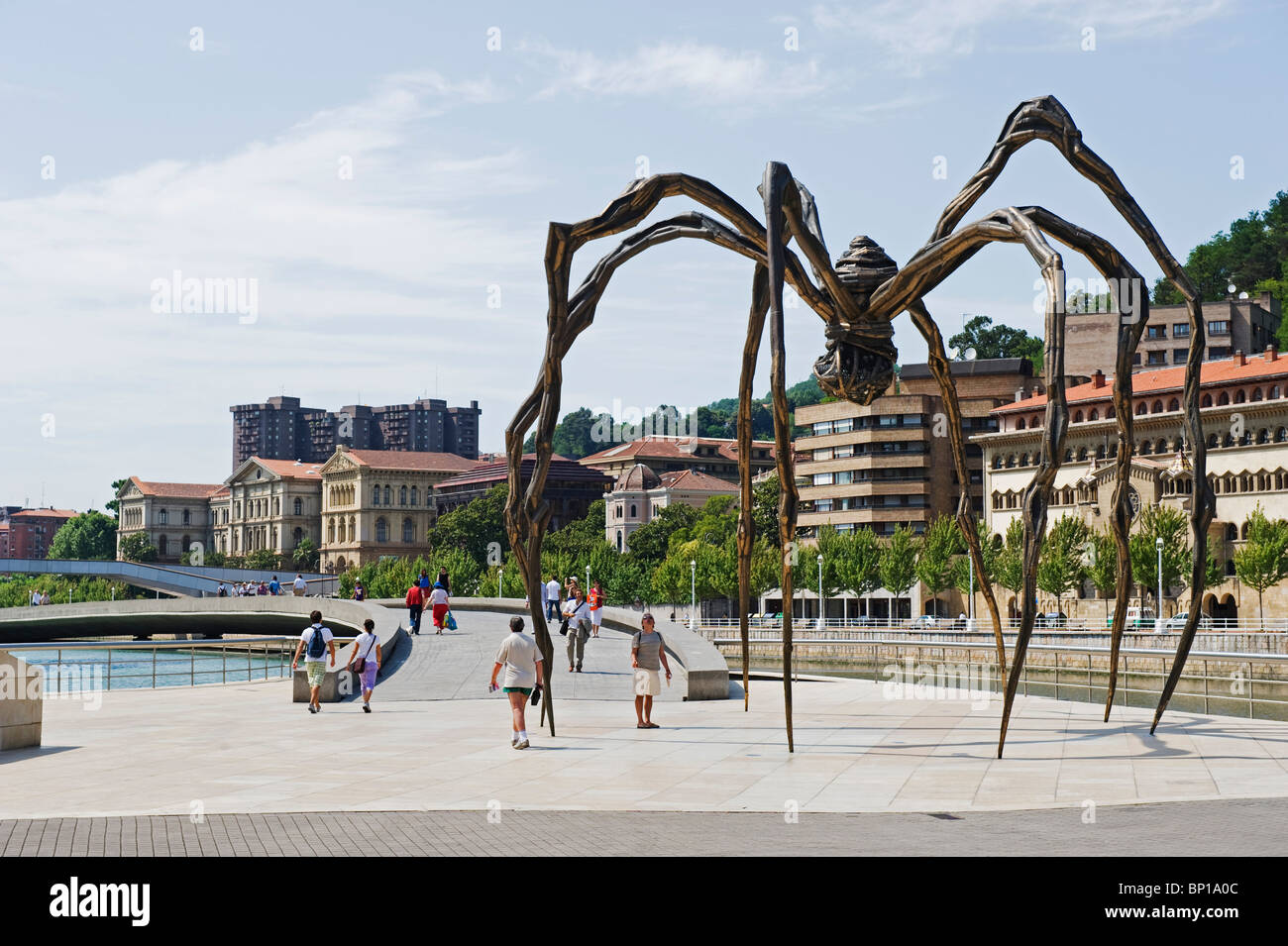 Espagne, Pays basque, Bilbao, l'Araignée géante sculpture de Louise Bourgeois Banque D'Images