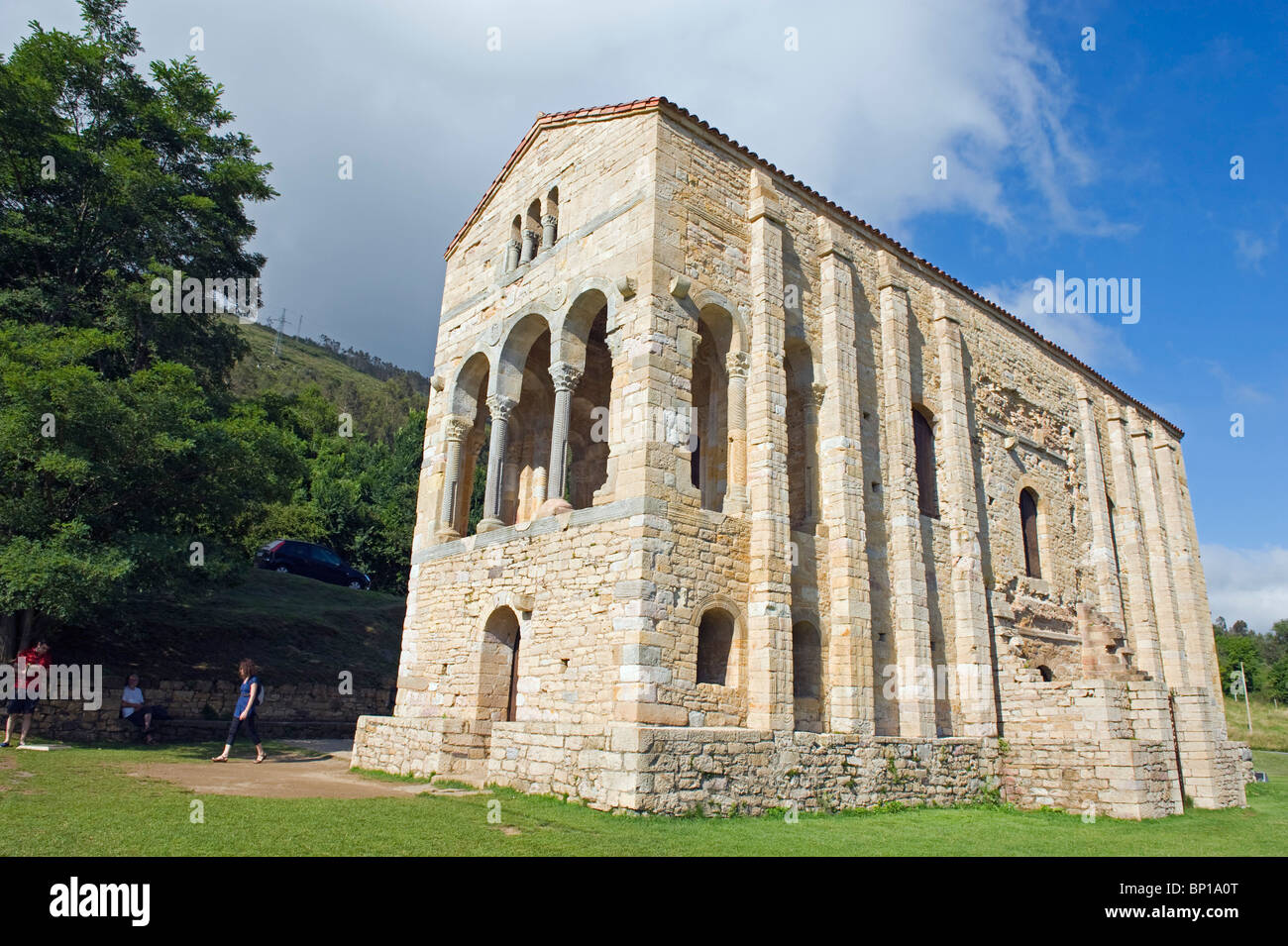 Espagne Oviedo, Santa Maria de Naranco, 9e siècle de style pré-roman, Site du patrimoine mondial de l'UNESCO Banque D'Images