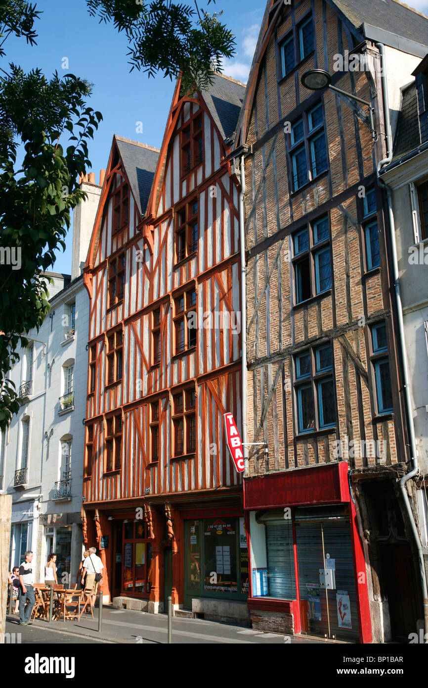 France, Centre Val de Loire, Indre et Loire (37), Tours, maison médiévale, rue Colbert Banque D'Images