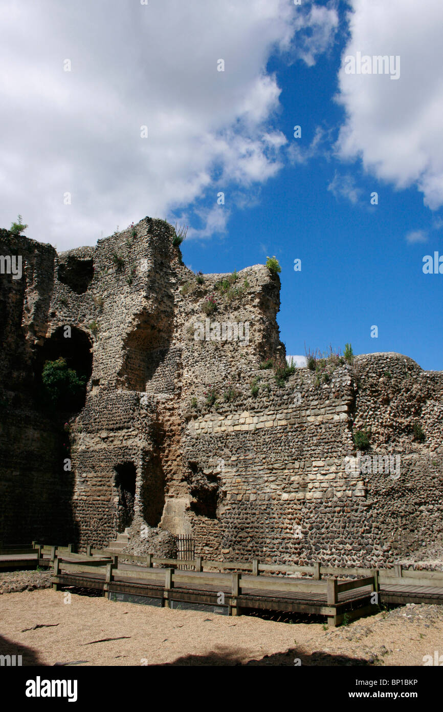 Les ruines de Canterbury château construit par les Normands entre 1100 et 1135 Banque D'Images