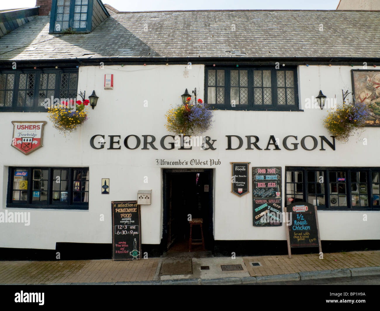 Le George & Dragon. Ilfracombe. Banque D'Images