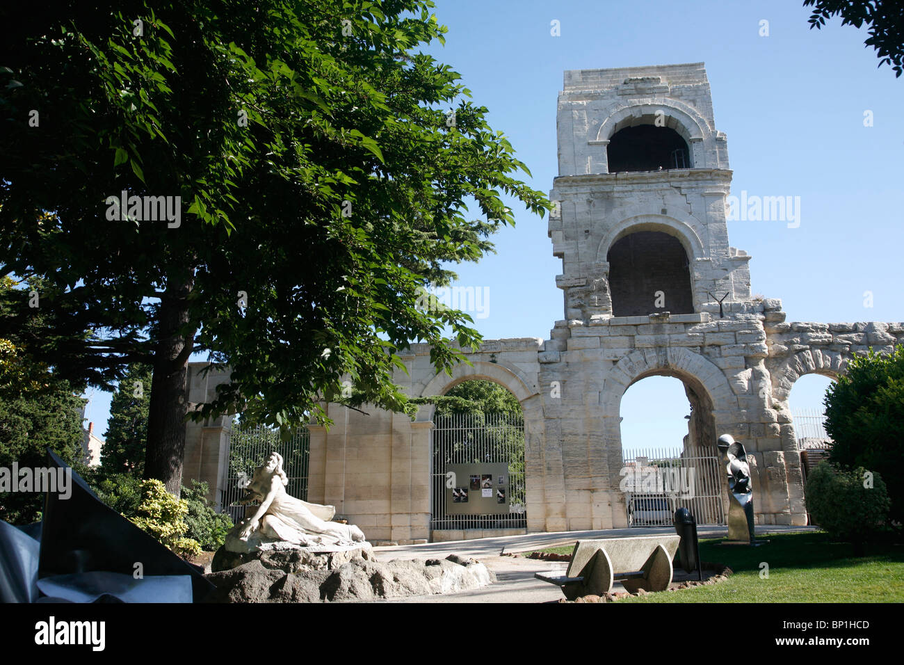France, Provence Alpes Cote d'Azur, Bouches du Rhône (13), Arles, théâtre antique (unesco world heritage) Banque D'Images