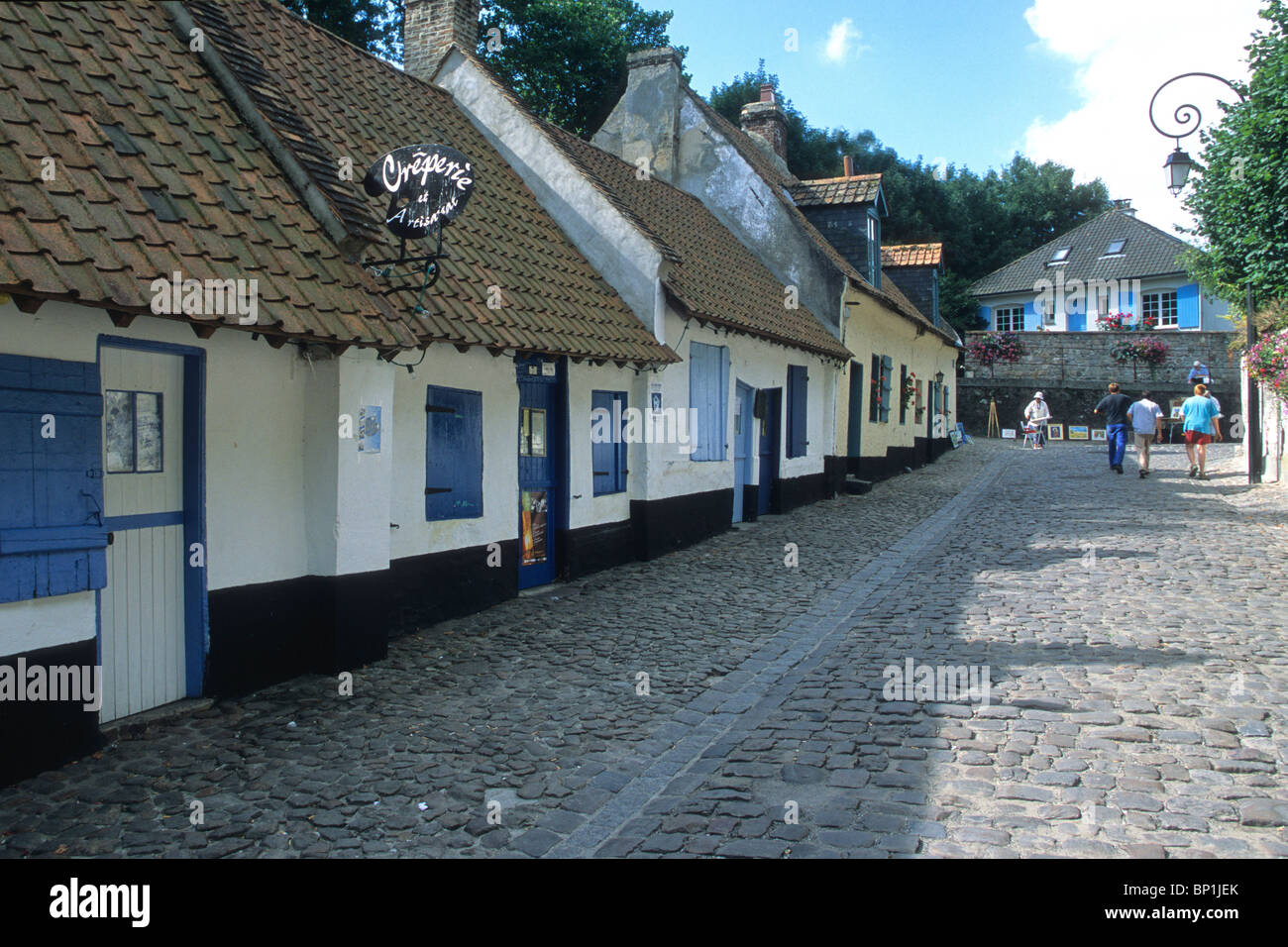 France, Nord Pas de Calais, Pas-de-Calais (62) , Côte d'Opale, Montreuil sur Mer, La Clape en bas street Banque D'Images
