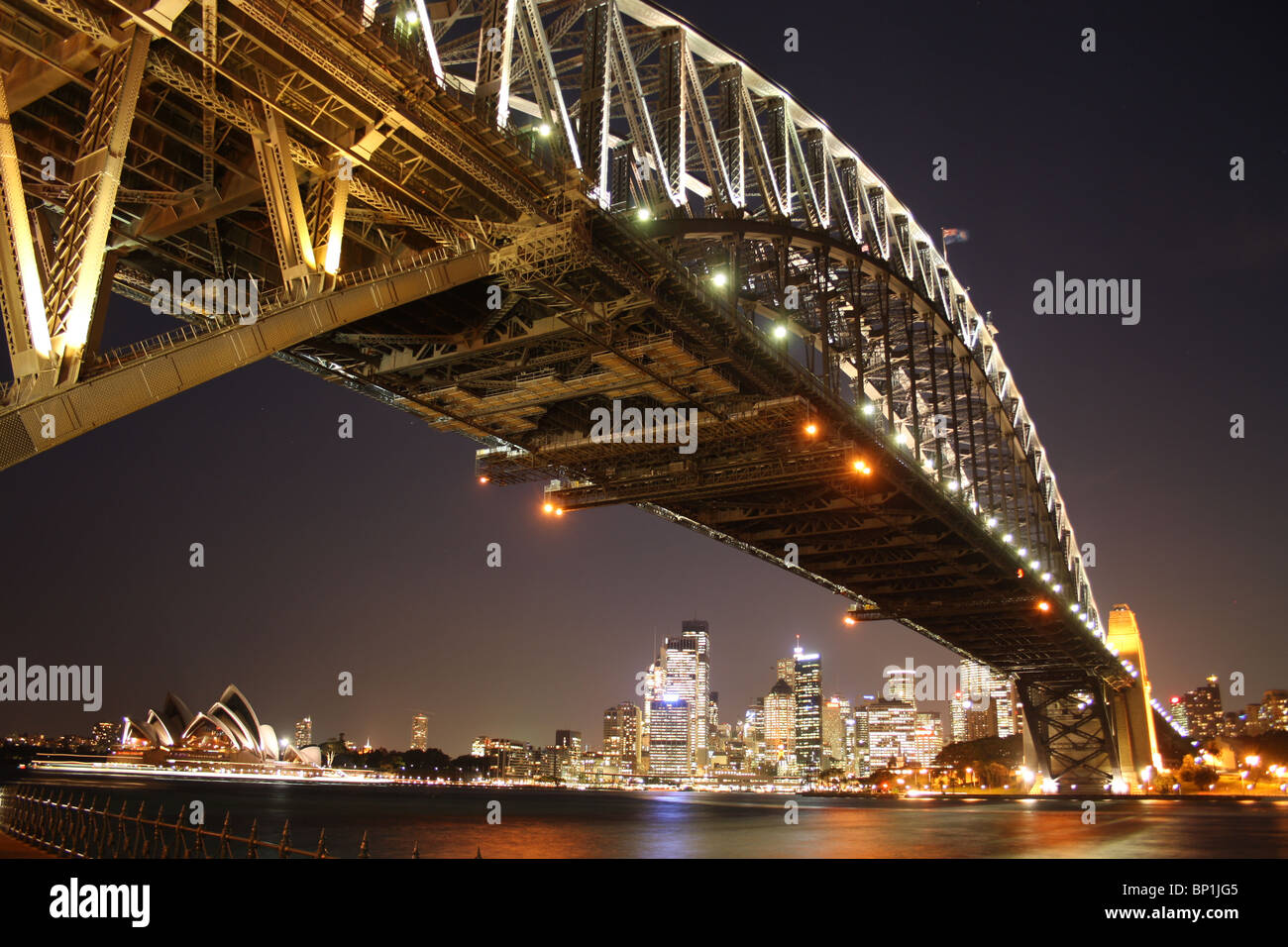 Sydney skyline at night Banque D'Images