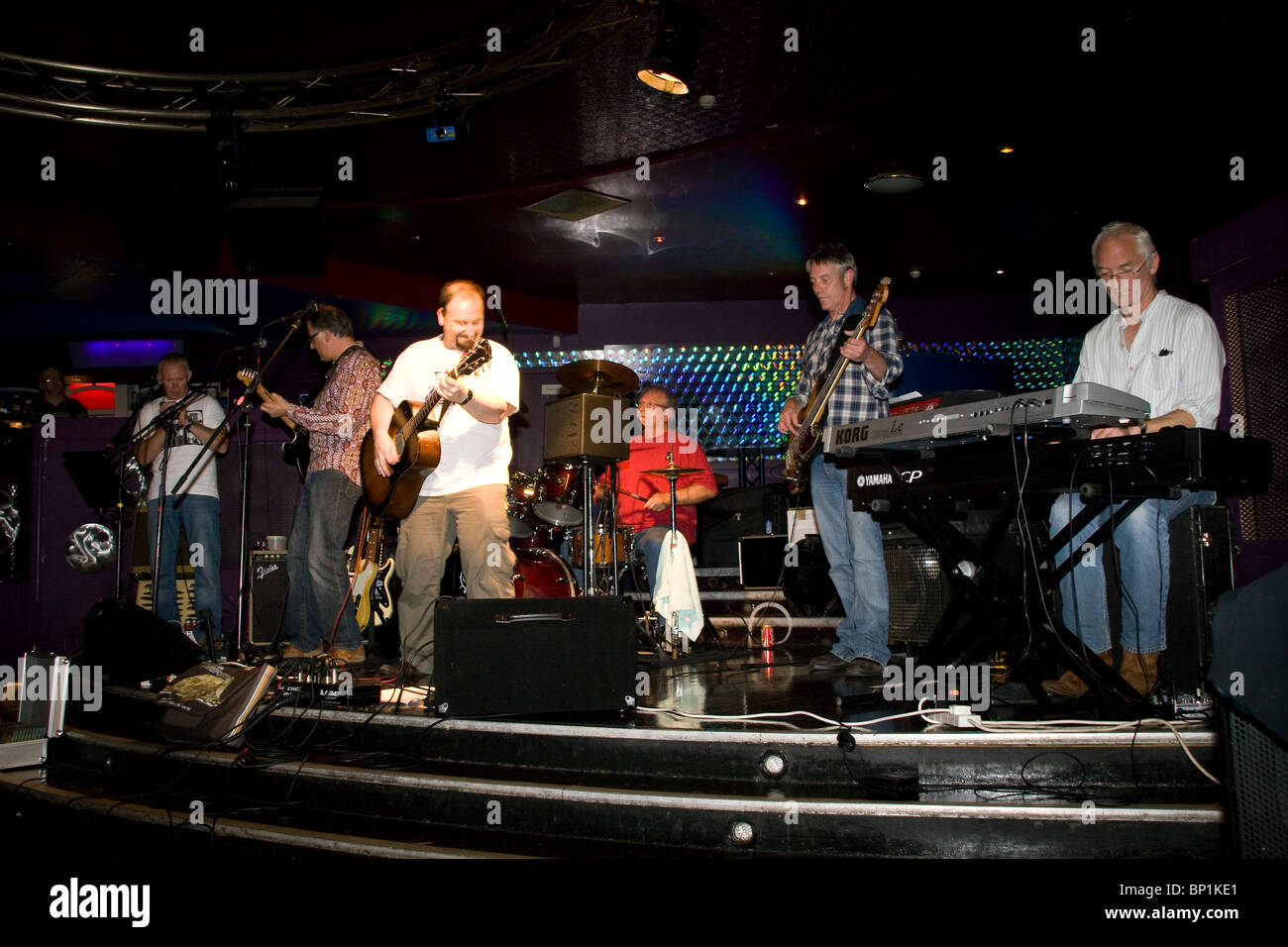 Wang Dang Delta Blues Band live à la discothèque de deja vu au cours de la Dundee Blues Bonanza 2010,UK Banque D'Images