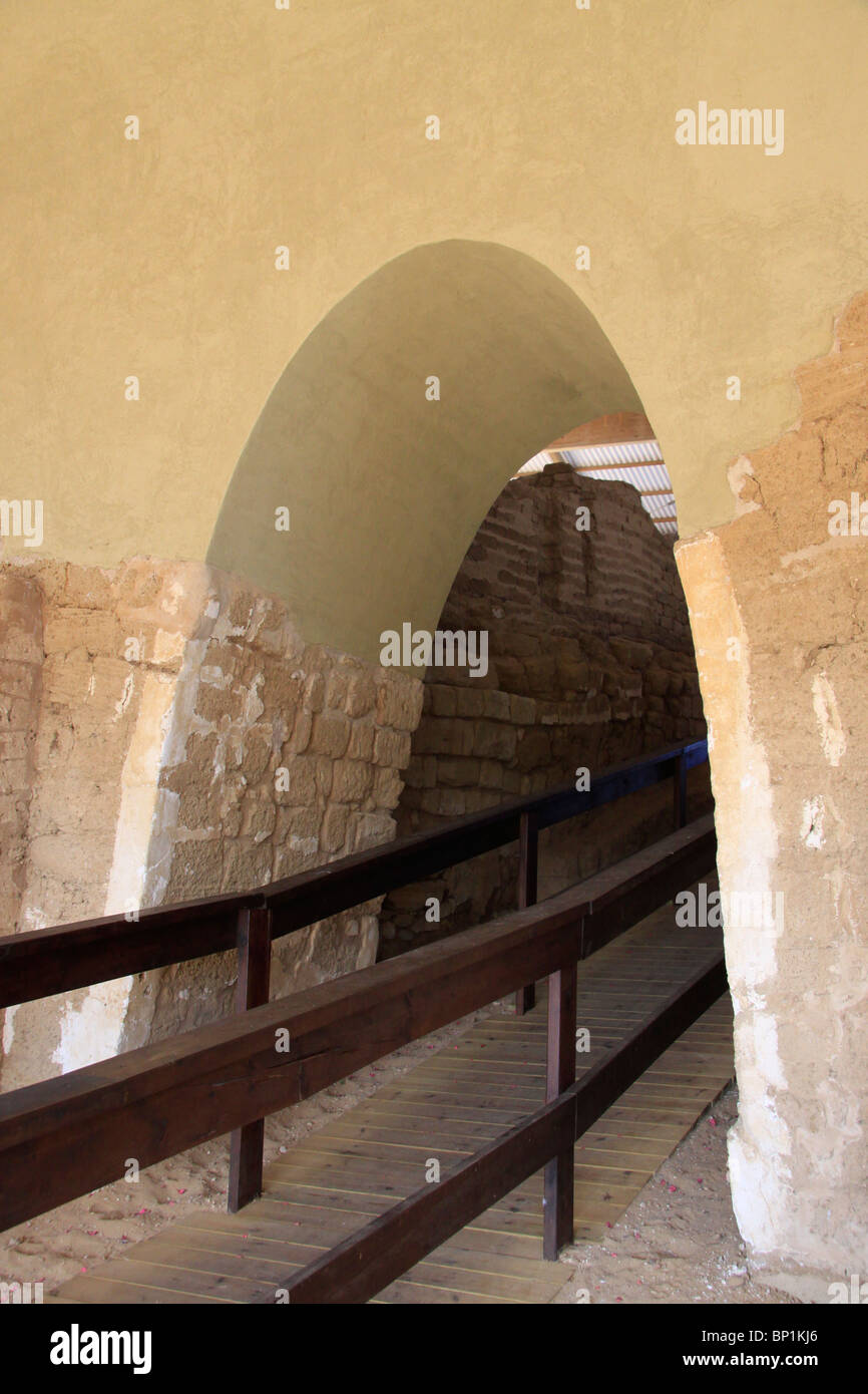 Israël, le Sud, la plaine côtière de la ville cananéenne Gate d'Ashkelon Banque D'Images