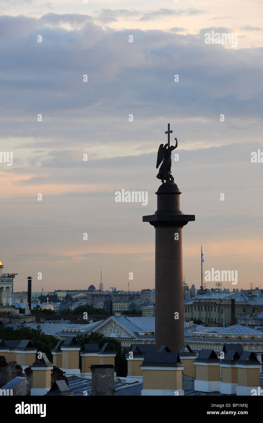 La colonne Alexandre, Saint Petersburg, Russie Banque D'Images