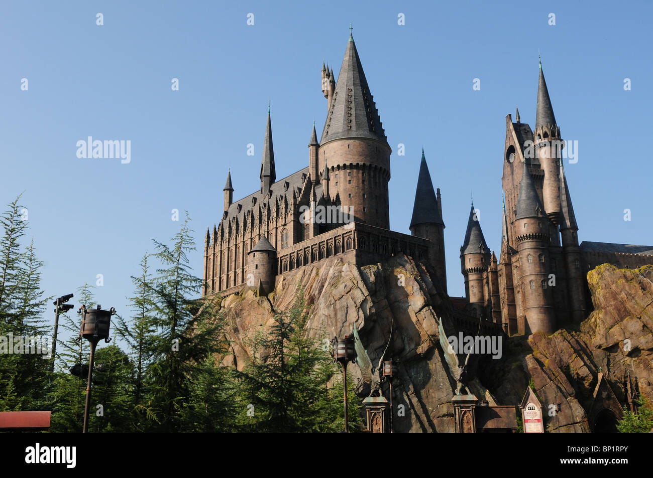 Le Château de Poudlard, dans le monde magique de Harry Potter, de Islands of Adventure, Universal Orlando Resort, Orlando, Floride, USA Banque D'Images