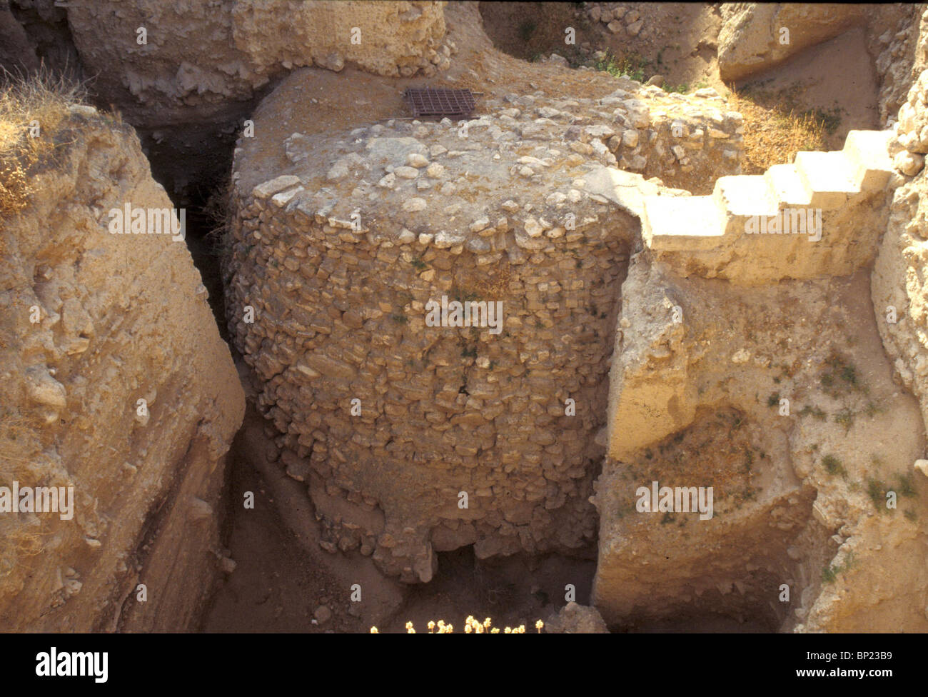162. Jéricho, le néolithique (8500 - 4500) TOUR DE LA C.-B. Banque D'Images