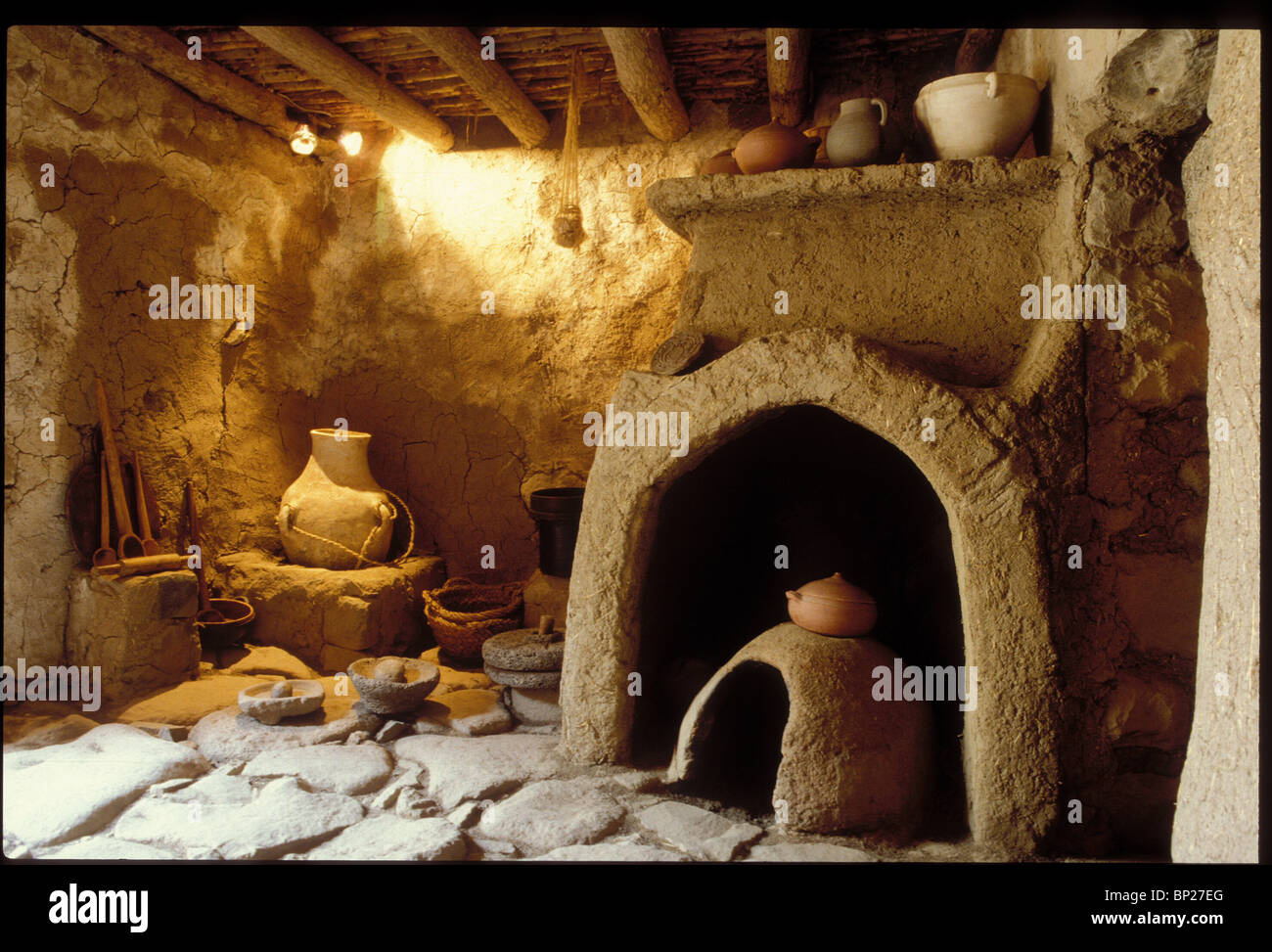 1700. La RECONSTRUCTION D'UNE MAISON RURALE DANS LE NORD d'Israël. C. 4e. C. L'annonce Banque D'Images