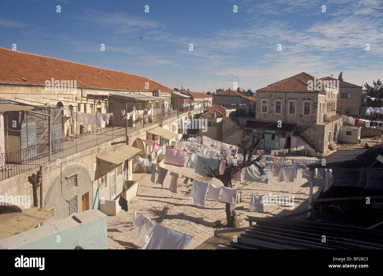 En 2028. Jérusalem, l'ULTRA ORTHODOXE MEA SHEARIM' TRIMESTRE ' Banque D'Images