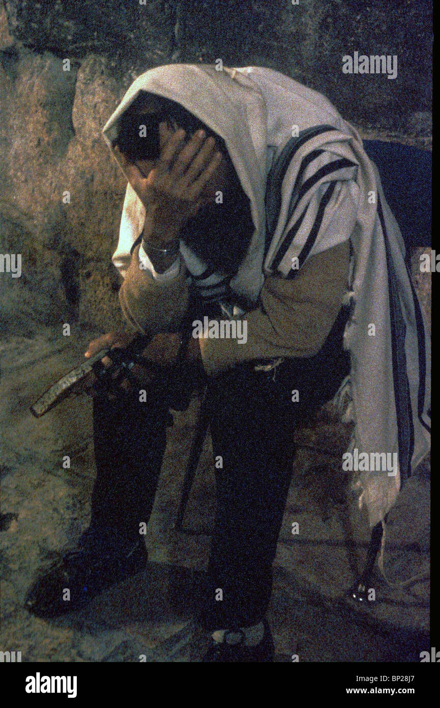 2189. Prière solennelle au Mur occidental, le Jour des Expiations Banque D'Images