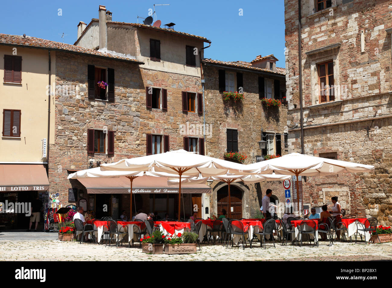 Bagno Vignoni Val d'Orcia Toscane Italie Banque D'Images