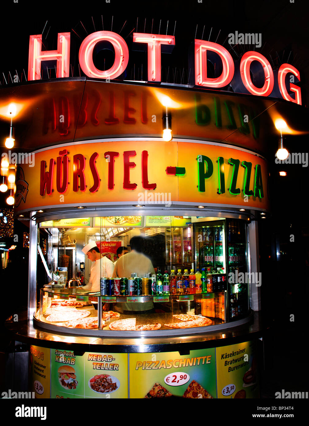 STAND DE HOT-DOG,Vienne,Autriche Banque D'Images