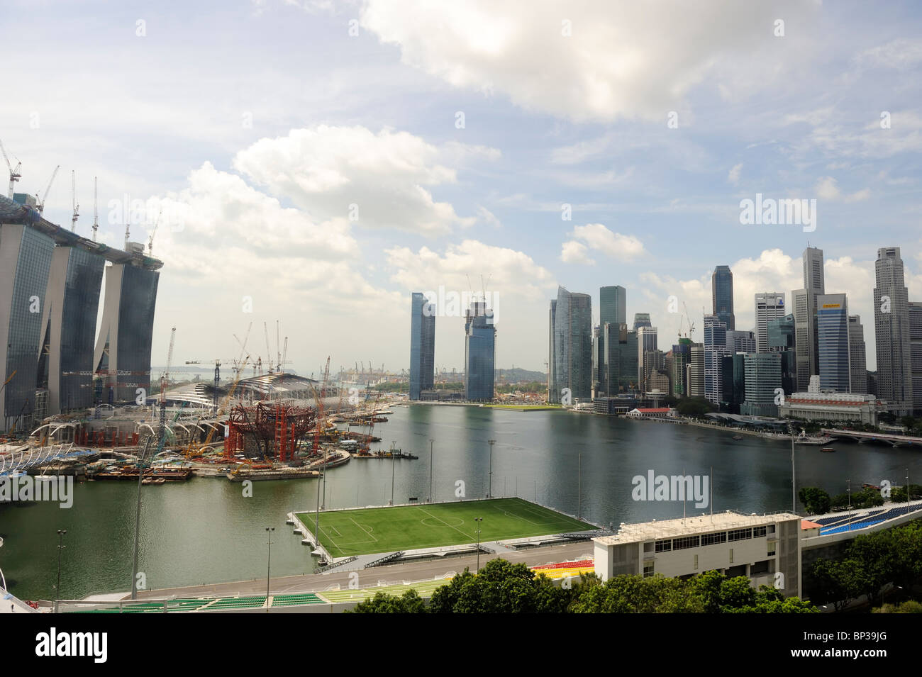 Singapour ville vue de Marina Bay Banque D'Images