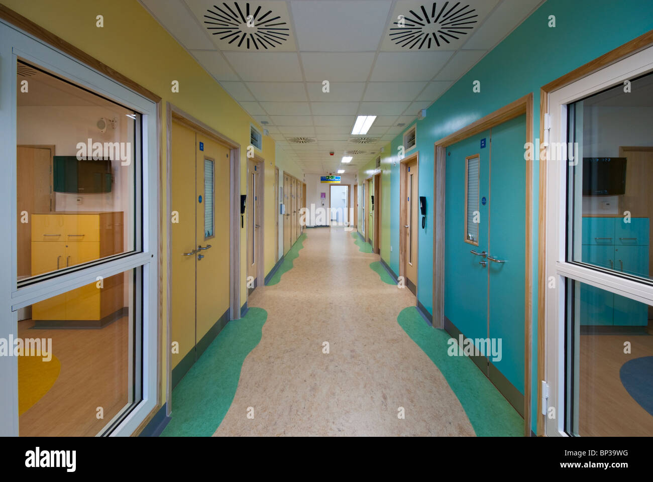 Service d'Hématologie du corridor de l'hôpital de Southampton Banque D'Images