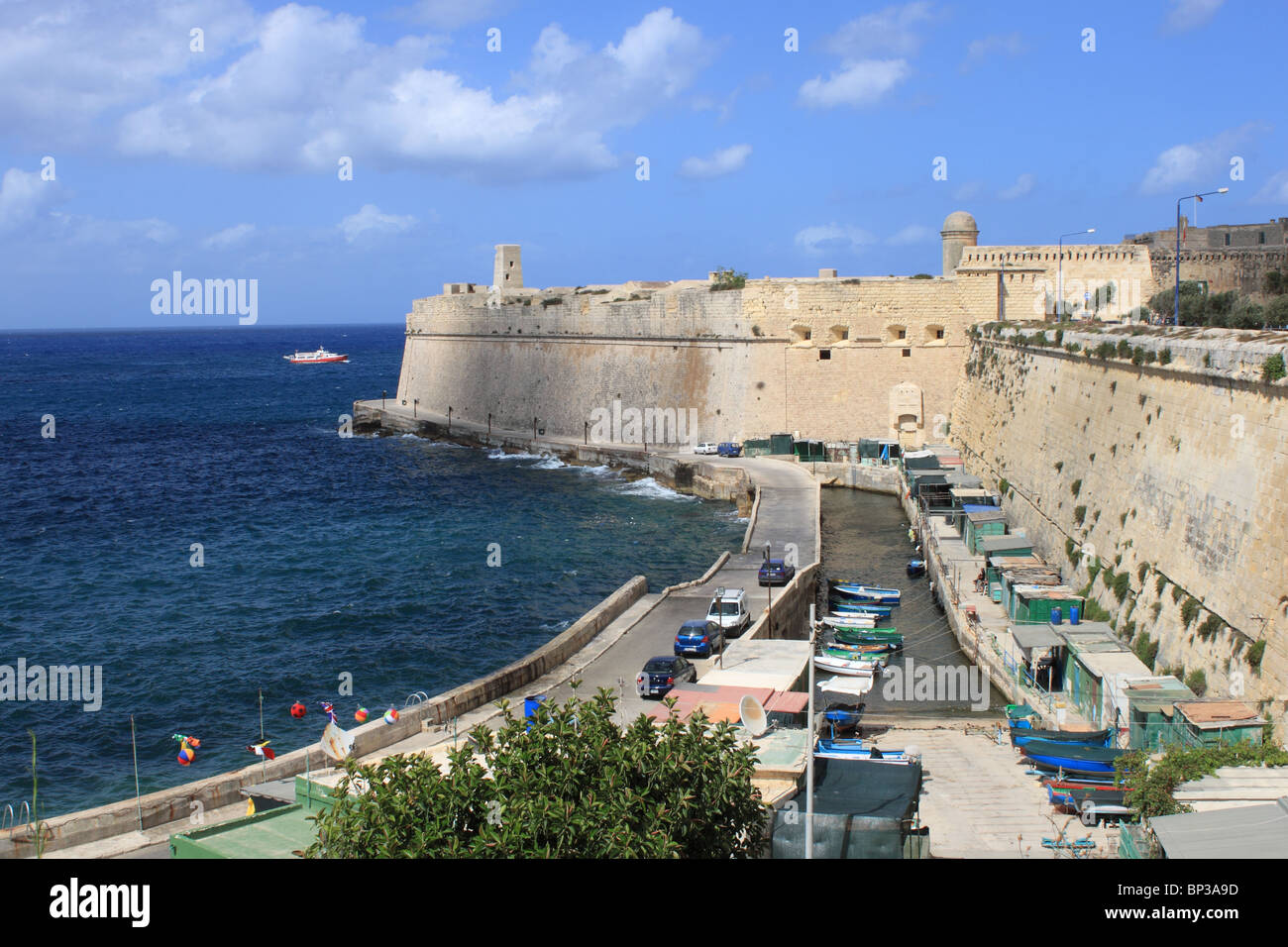 Juifs et Sally Port St Gregory's Bastion de St Sebastian Street, Triq San Bastjan, La Valette, Malte, Méditerranée, Europe Banque D'Images