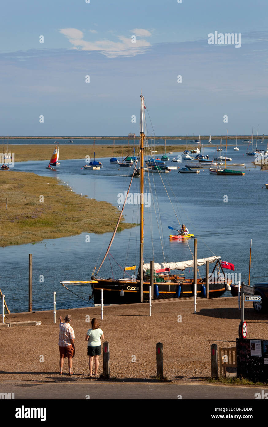 Blakeney Quayside, Norfolk, Angleterre Banque D'Images