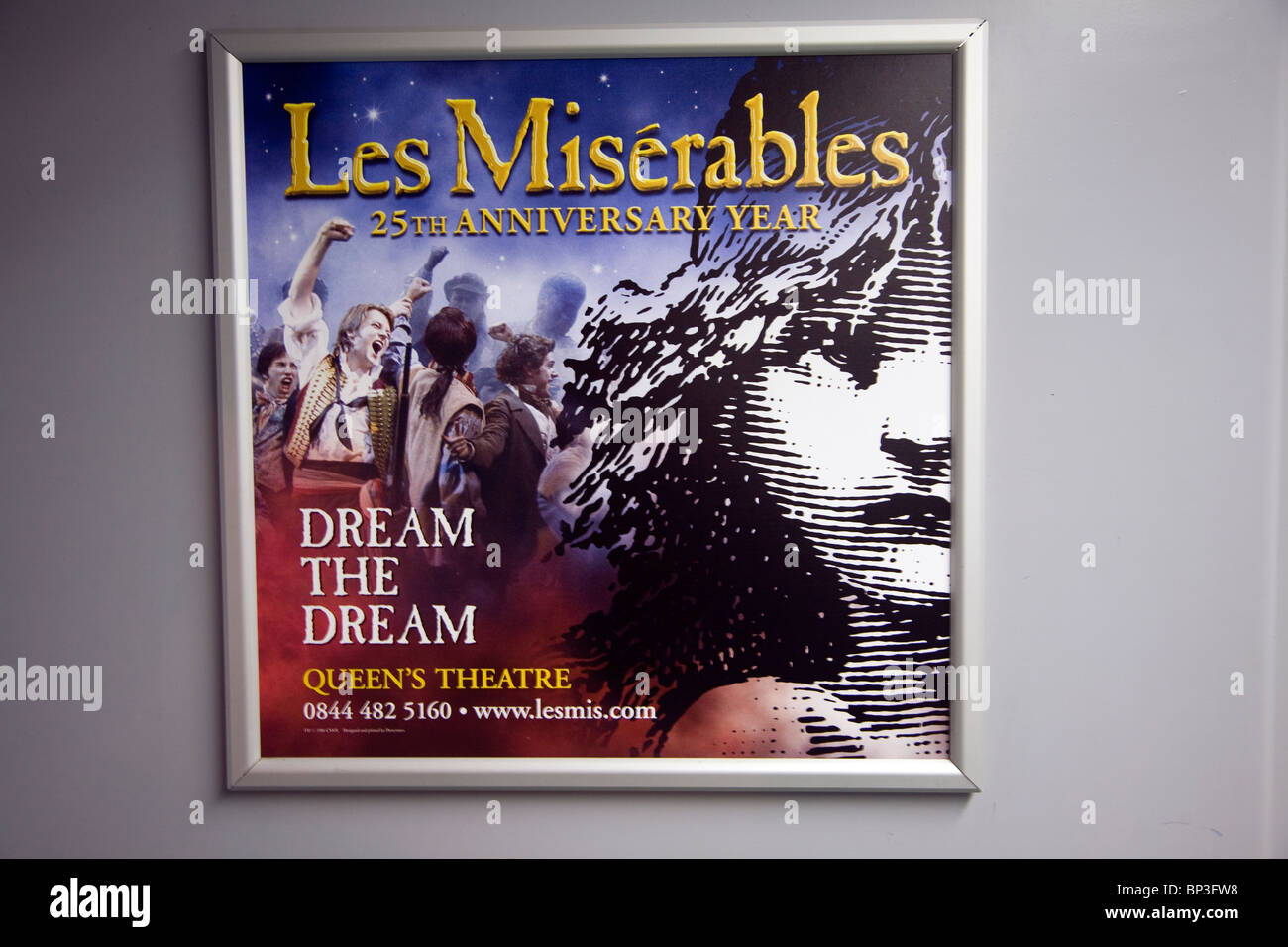 Les Miserables poster 25e anniversaire Banque D'Images