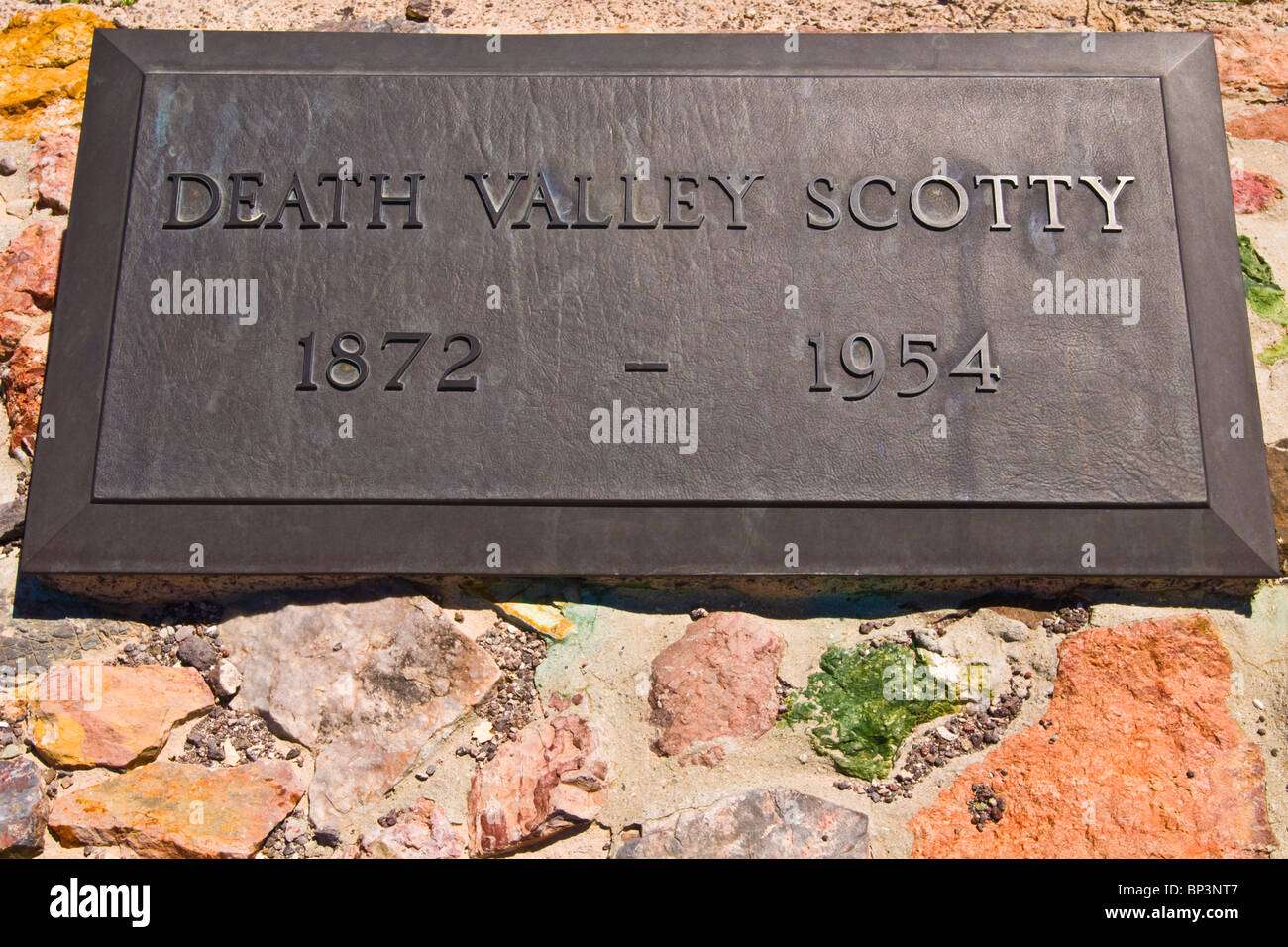 Tombe de Walter Scott (Death Valley Scotty), Scottys Castle, Death Valley National Park. Californie Banque D'Images