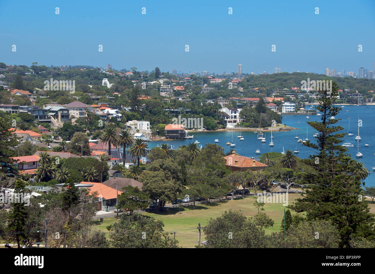 Vue panoramique de banlieue de Vaucluse Sydney NSW Australie Banque D'Images