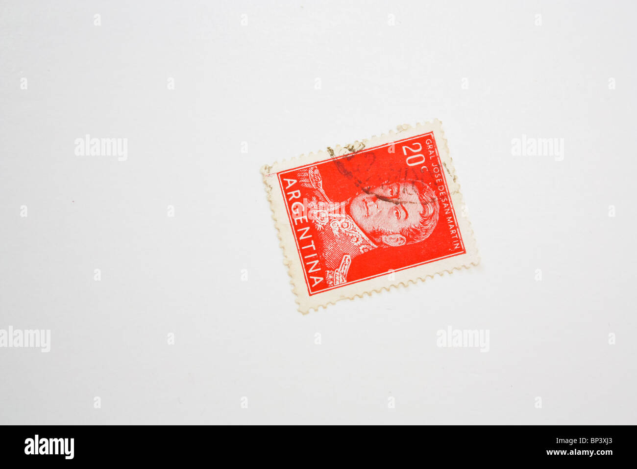 Découpe de timbres argentine Banque D'Images