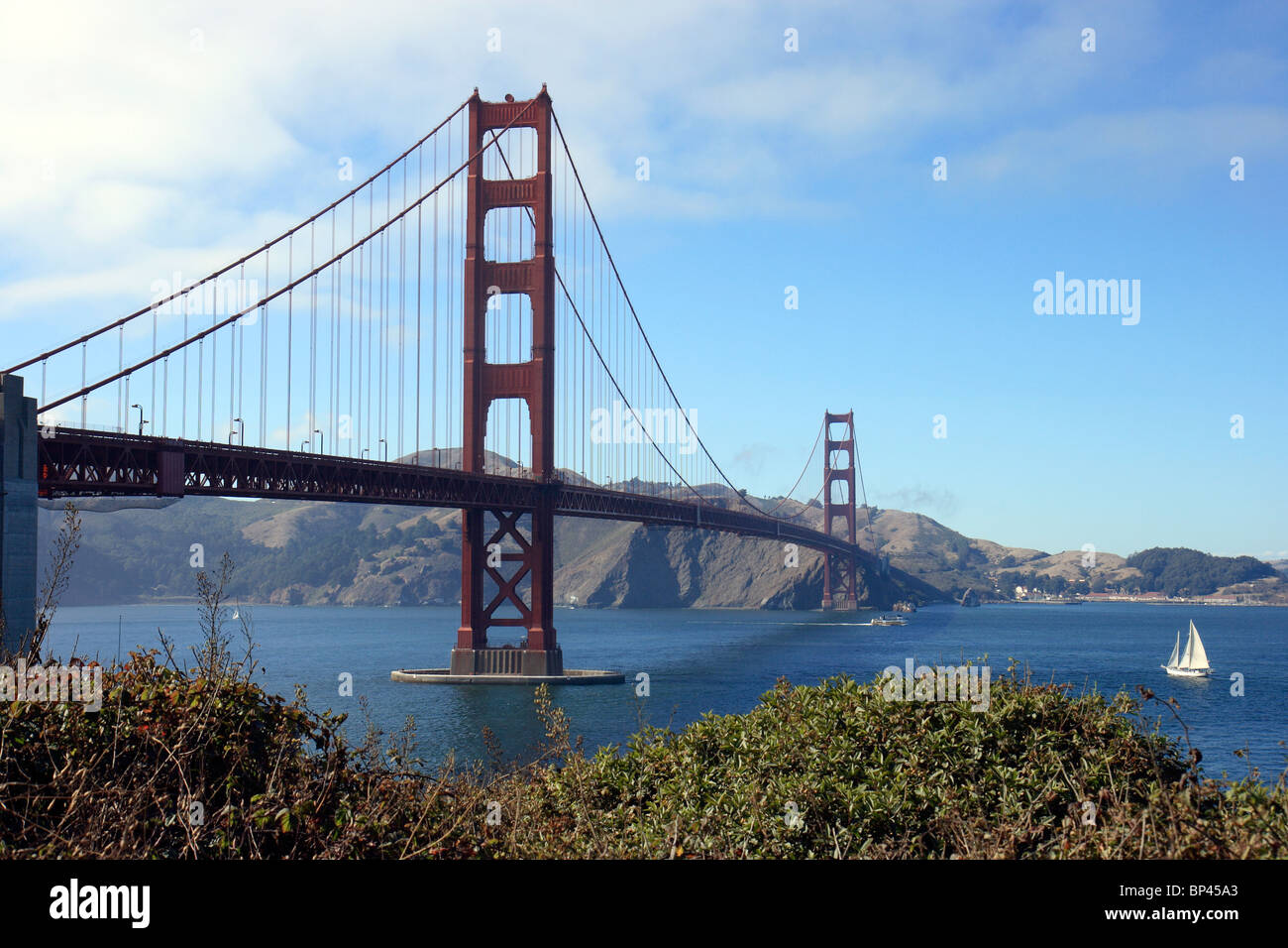Le Golden Gate Bridge sur la baie de San Francisco, USA Banque D'Images