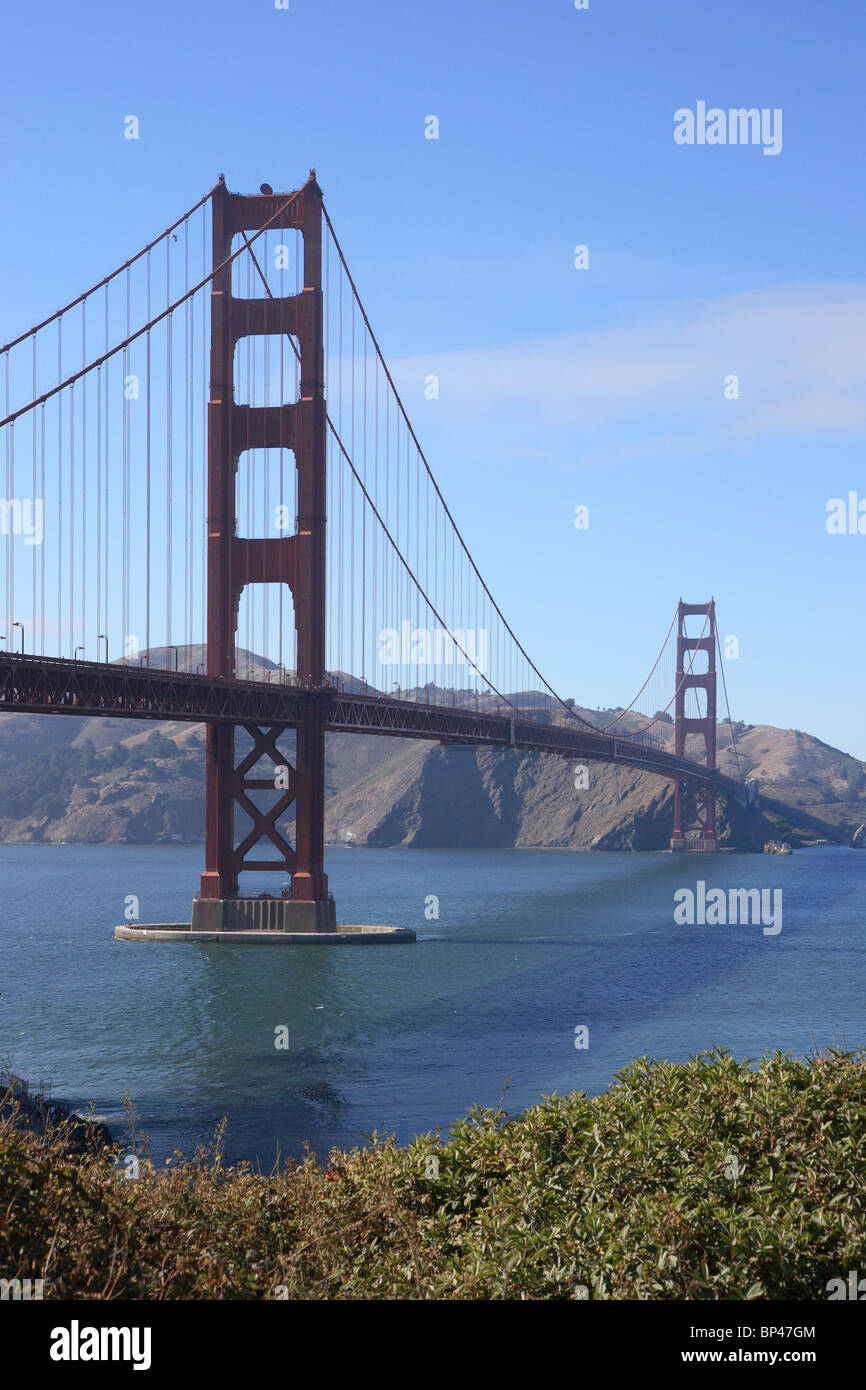 Le Golden Gate Bridge sur la baie de San Francisco, USA Banque D'Images