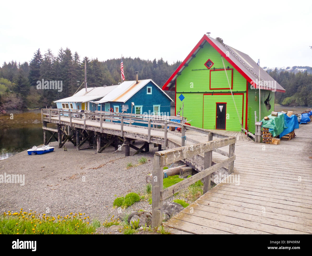 À l'extrémité de la péninsule de Kenai, Alaska est un photo-Seldovia - perfect village natal près de Homer, Alaska, USA. Banque D'Images